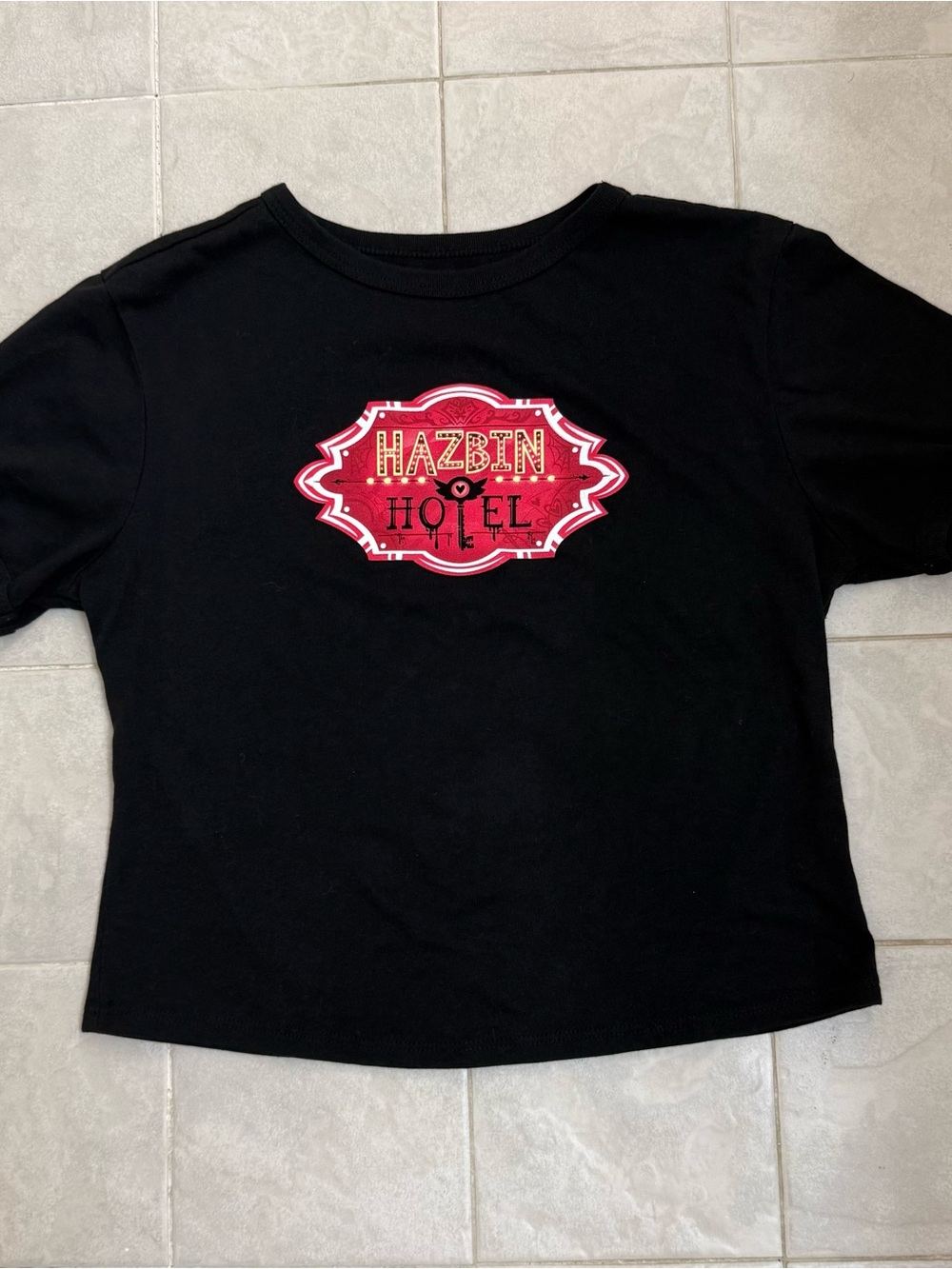 Hot Topic Black Hazbin Hotel Logo Tee